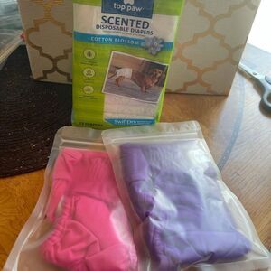 2 DIAPER Covers & Diaper Pack!